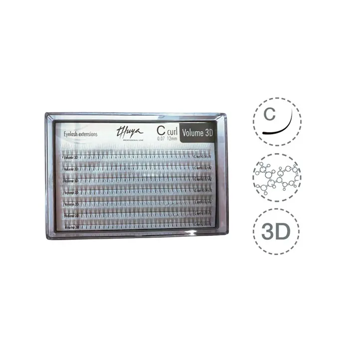 Thuya Extensiones de Pestañas 3D 0.07 C-Curl