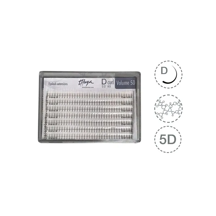 Thuya Extensiones de Pestañas 5D 0.07 D-Curl