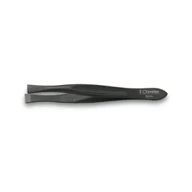 3 Claveles Pinza Depilar Ancha Negra 8cm