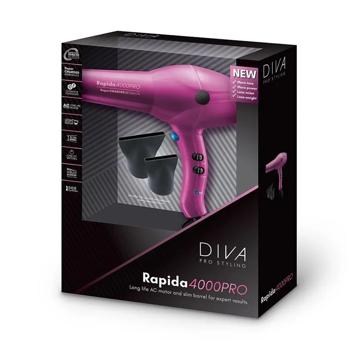 Diva Rapida 4000 Pro Secador De Pelo